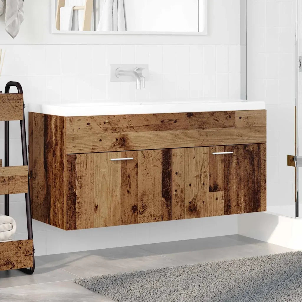 Mobile da Bagno | Armadio sottolavello con porta Legno vecchio Legno multistrato