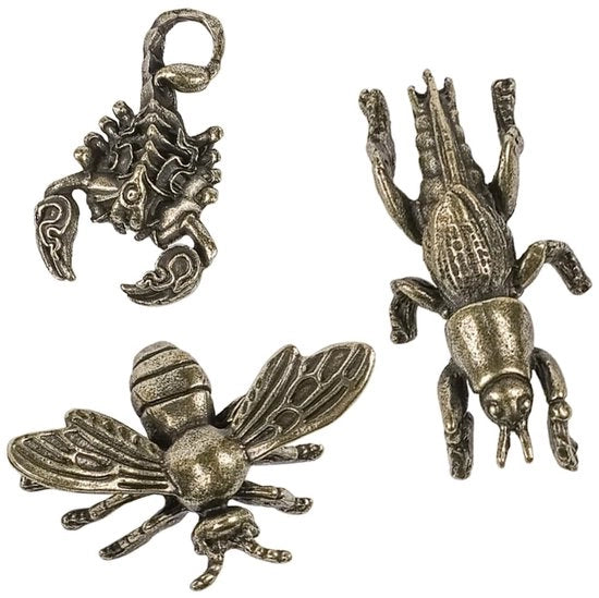 Set di 3 Miniature Figure di Ottone