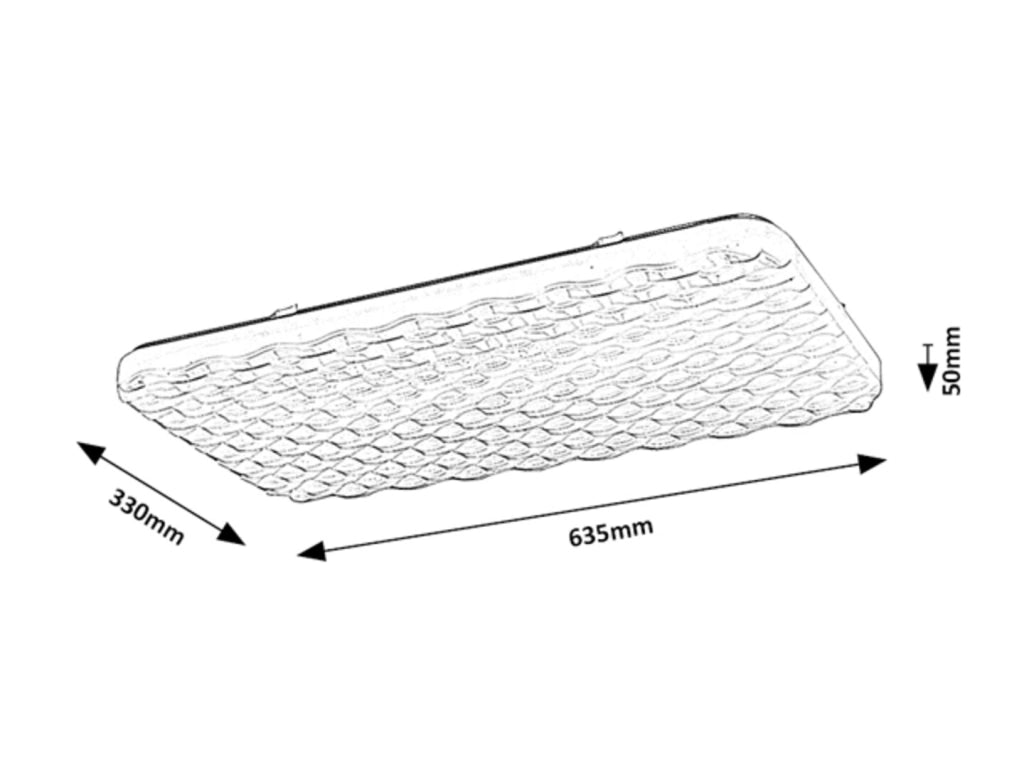 Plafoniera LED rettangolare 63,5 cm 36W bianca Rabalux