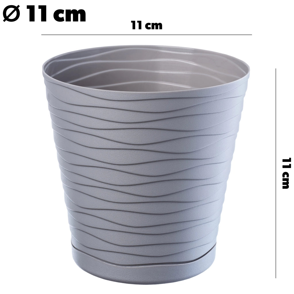 Vaso da fiori KADAX da 11 cm, coprivaso in plastica con supporto.