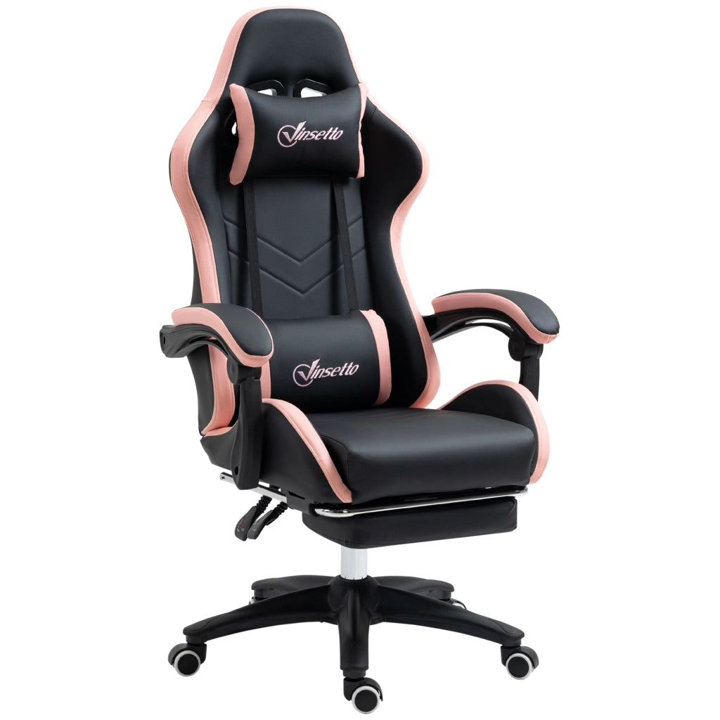 Sedia da ufficio gaming ¨C Xylo ¨C rosa nero con supporto lombare e testa