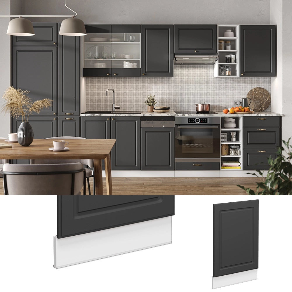 Pannello frontale Fame-Line Oro-antracite rustico/Bianco 45 cm, PL Antracite Vicco