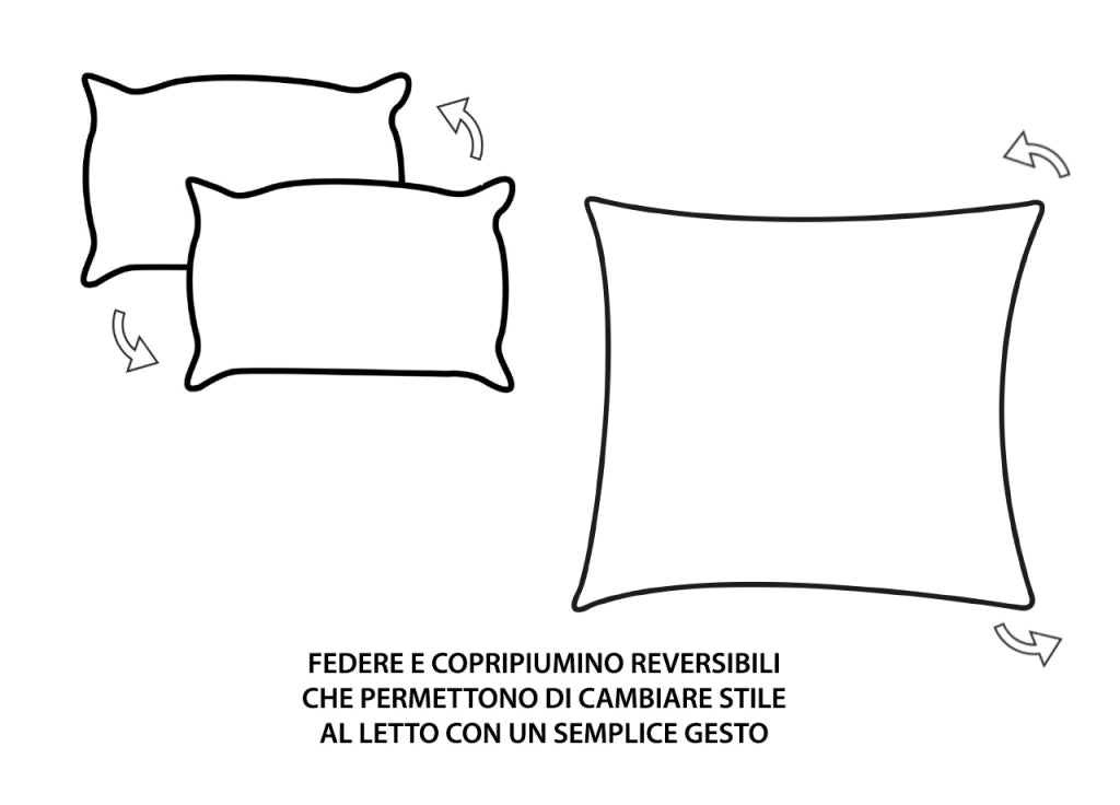 Copripiumino Doubleface In 100% Cotone Modello Les Uniques Dis. 2512 - Singolo - Multicolor 113