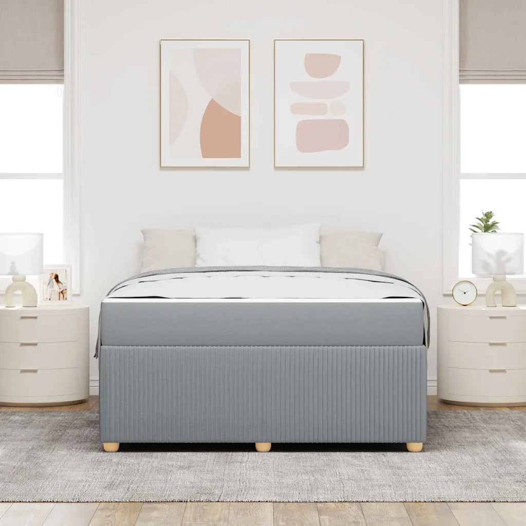 Letto matrimoniale | Letto per adulti | Struttura del letto Grigio chiaro 160 x 200 cm Tessuto