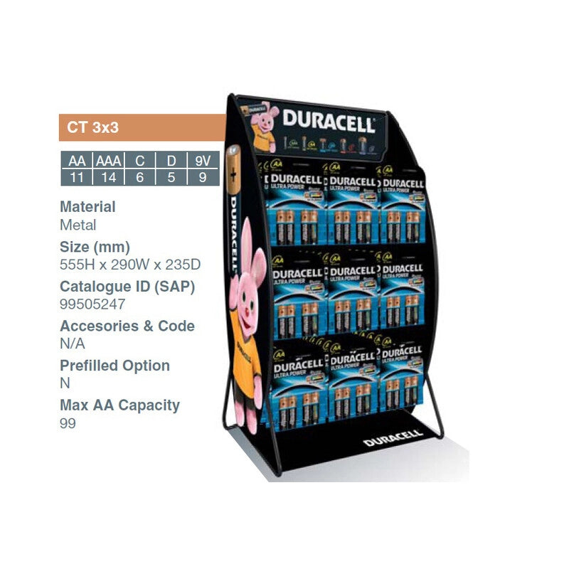 ESPOSITORE DA BANCO DURACELL 9 GANCI- 1,0 pz