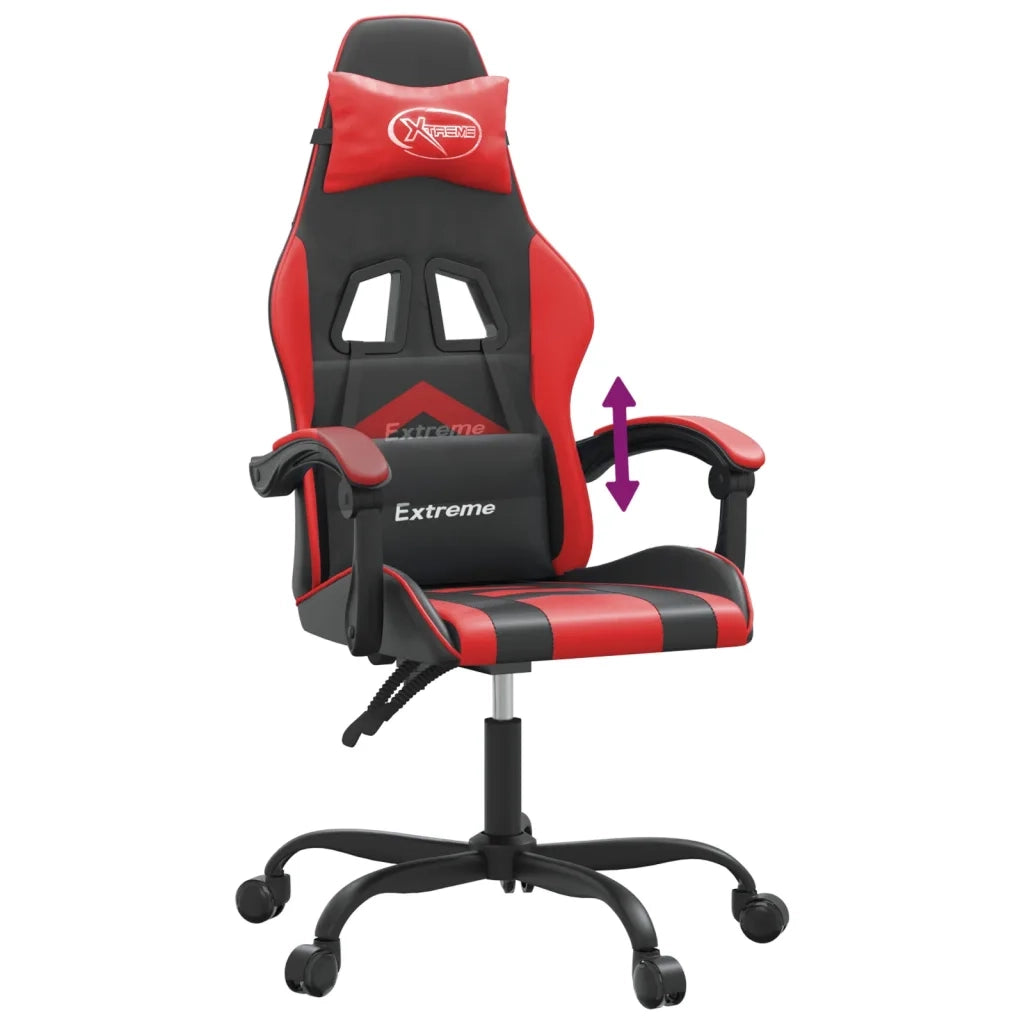 Sedia da Gaming Nera e Rossa in Similpelle 3143891