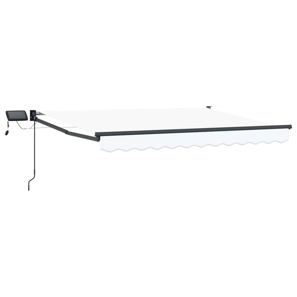 Tenda retrattile manuale con LED Bianco e Antracite 3,5 x 2,5 m 3419450