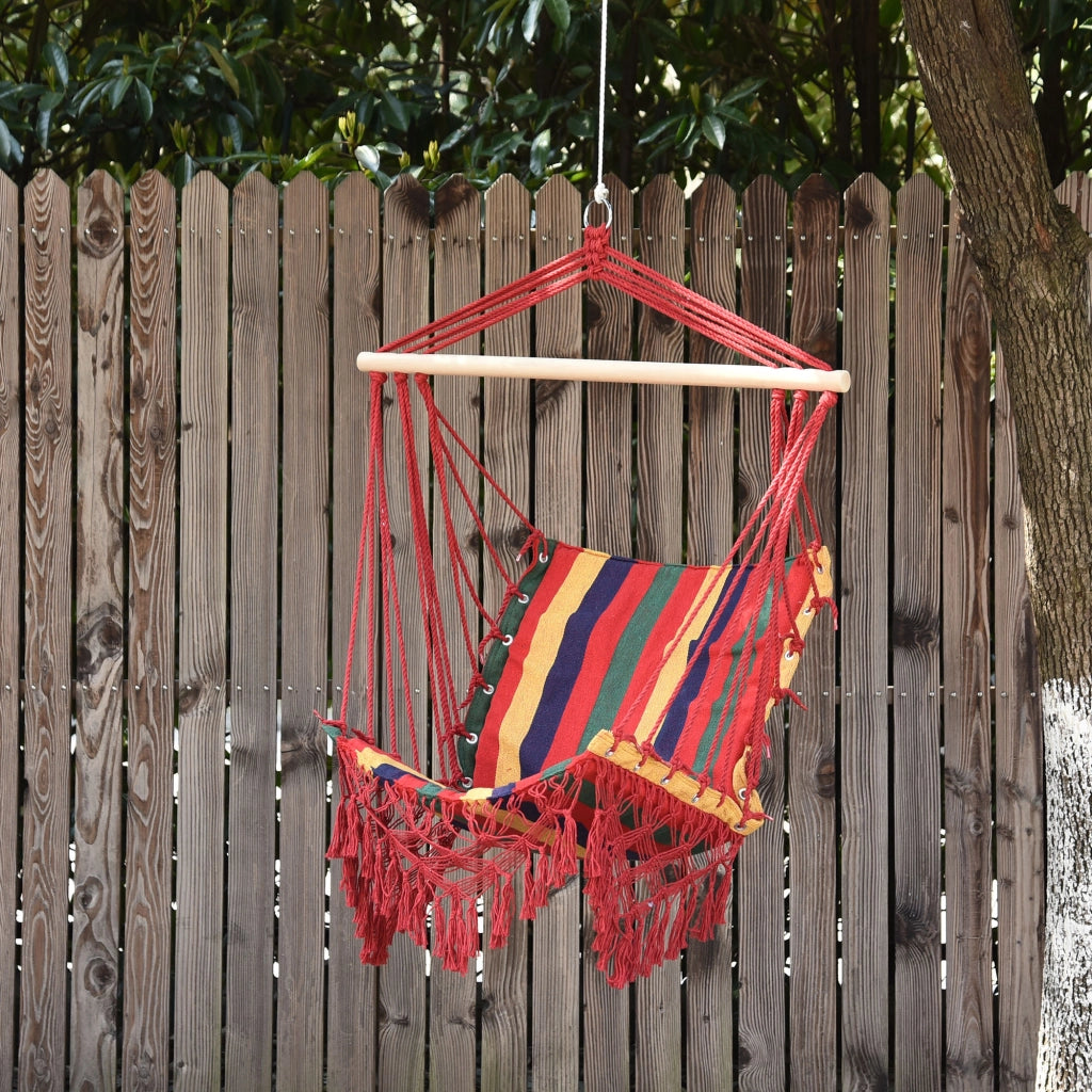 Sedia a dondolo sospesa ¨C zephmum ¨C Multicolor, tessuto di cotone e poliestere, 100x60x100 cm
