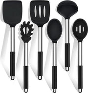 Set di aiuole in silicone per cucina da 6 pezzi (nero, 6)