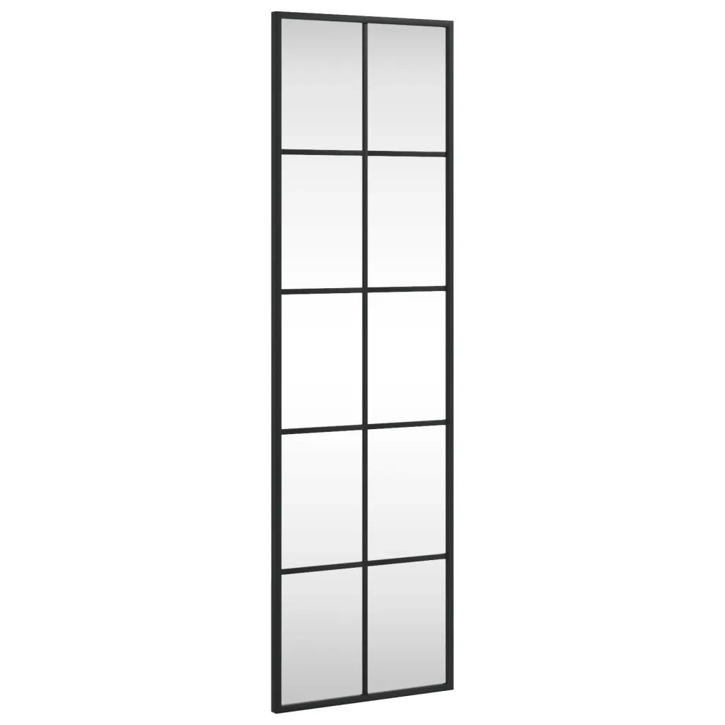 Specchio da Parete | Specchio decorativo Nero 30x100 cm Rettangolare in Ferro