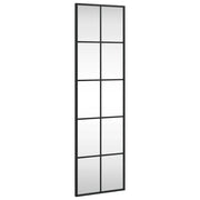Specchio da Parete | Specchio decorativo Nero 30x100 cm Rettangolare in Ferro