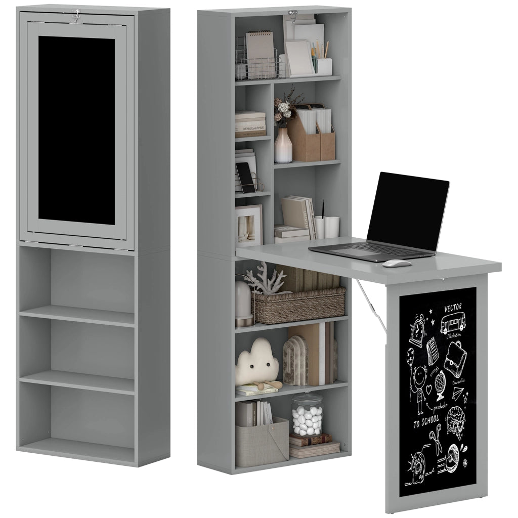 Scrivania con scaffale, ripiano regolabile e lavagna ¨C Minimal ¨C Legno