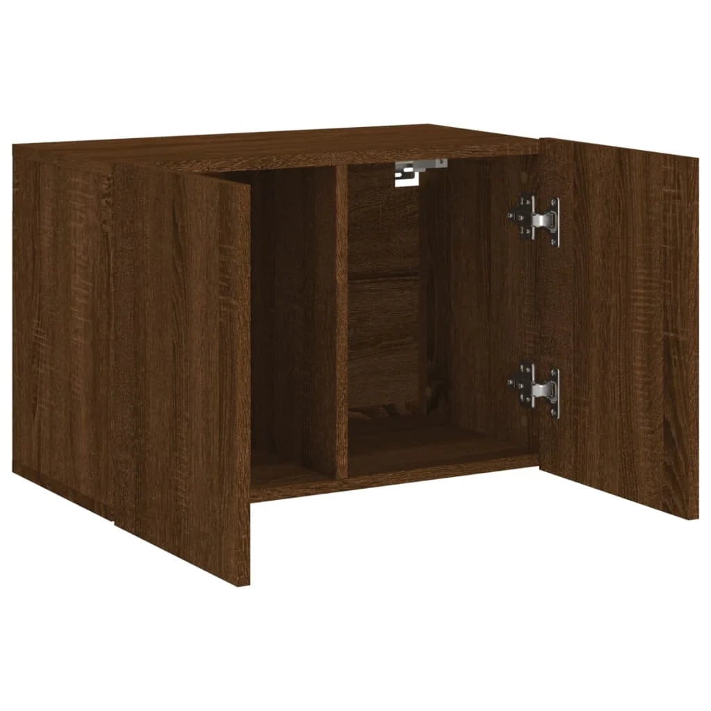 Mobile TV multimediale scaffale TV mobile TV sala da pranzo soggiorno camera da letto a parete rovere 60 x 30 x 41 cm marrone 02_0028111