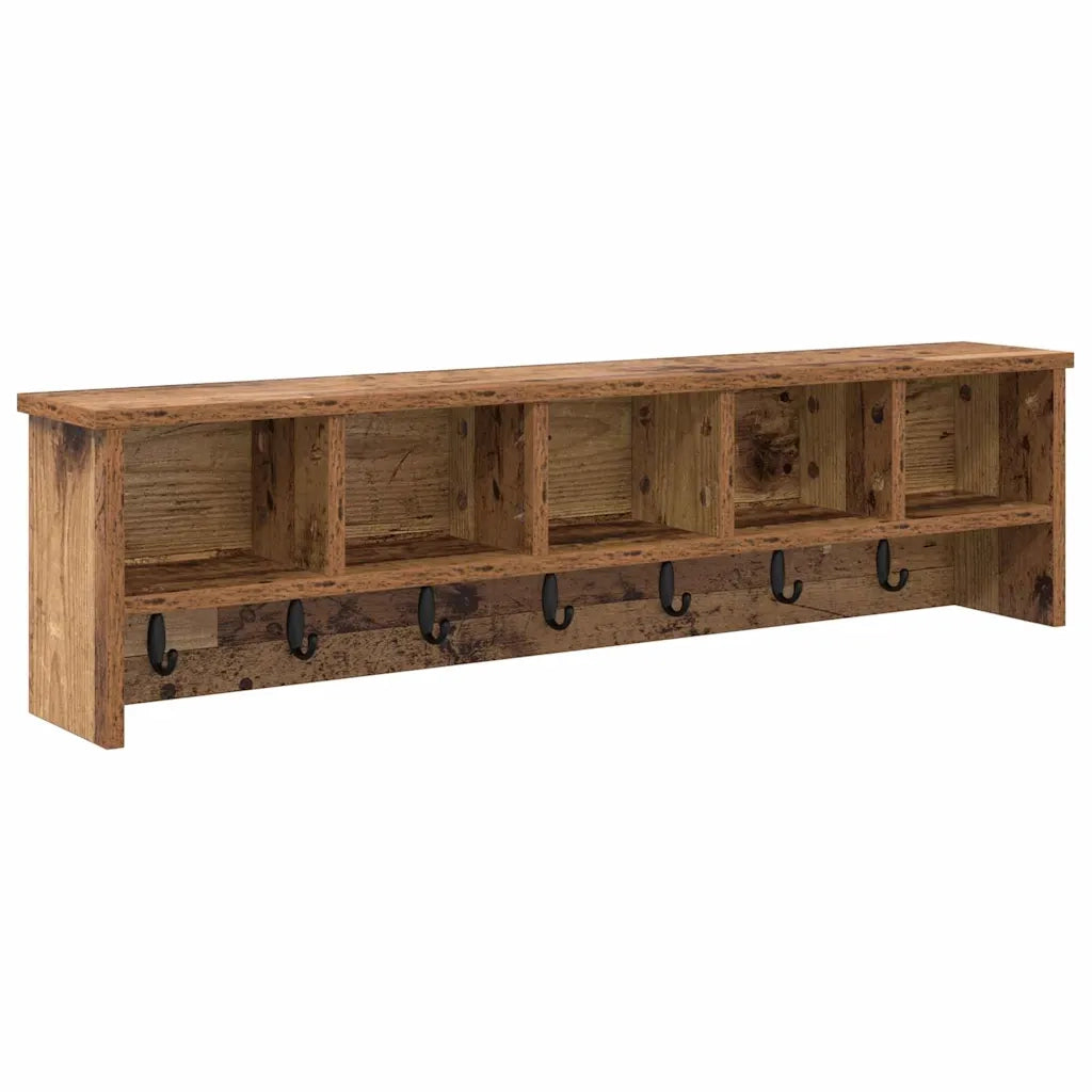 Appendiabiti a muro Legno vecchio 100 x 16 x 26 cm 874329
