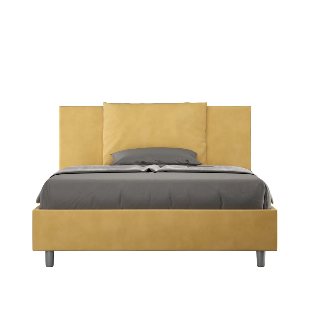Letto Matrimoniale Extra Large 200x210 cm con Rete Antea Ocra