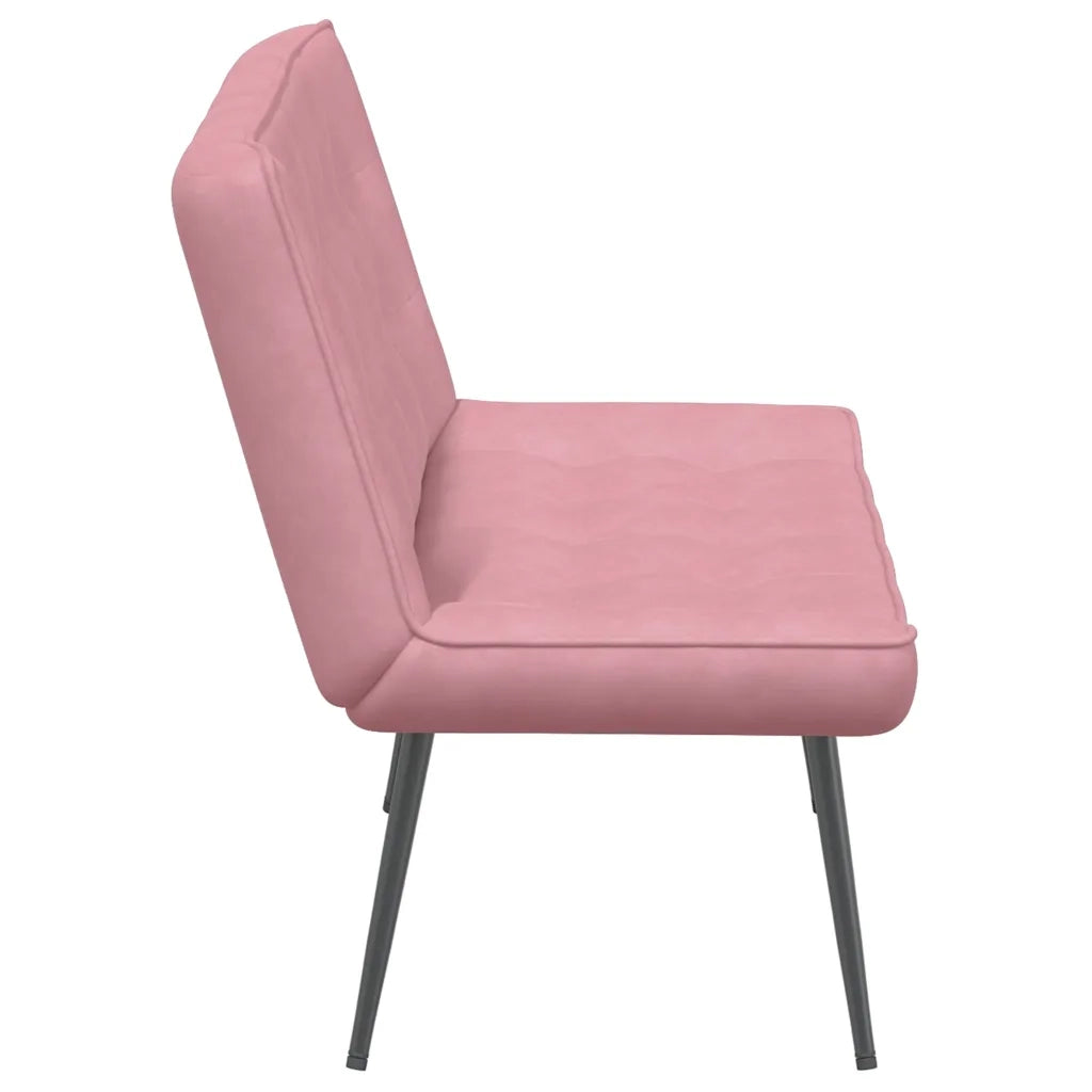 Panca-Sgabello Rosa 110x74x84 cm in Velluto