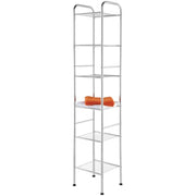 Colonna bagno sei ripiani cromo