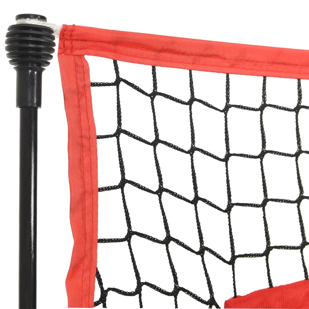 Rete Baseball Portatile Nera e Rossa 183x105x183 cm Poliestere 93747