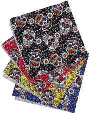 Tessuto di cotone - 4 pezzi - 4 colori - Scheda/Punk - Patchwork - Utilizzo creativo