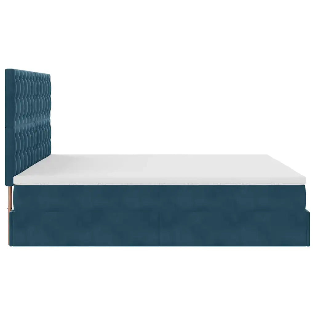 Struttura Letto Pouf con Materassi 160x200 cm Velluto 3313629