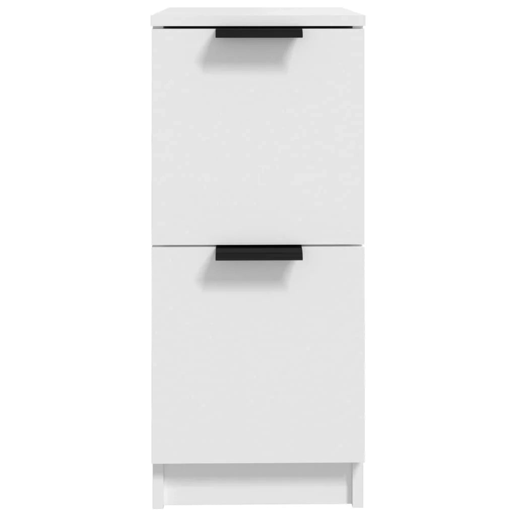 Buffet credenza cassettiera armadio mobile contenitore organizer per cucina soggiorno salotti set da 2 30 x 30 x 70 cm legno ingegnerizzato bianco 02_0036652
