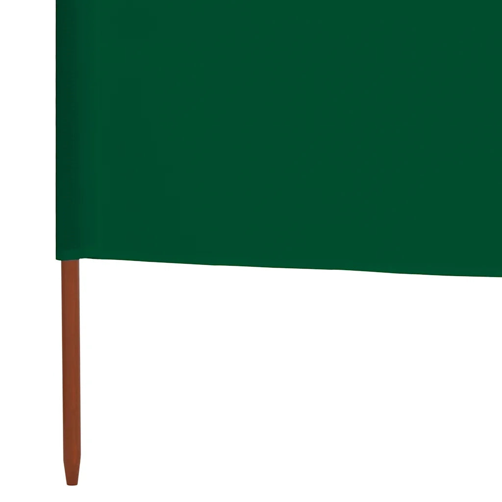 Paravento a 3 Pannelli in Tessuto-Divisorio 400x80 cm Verde