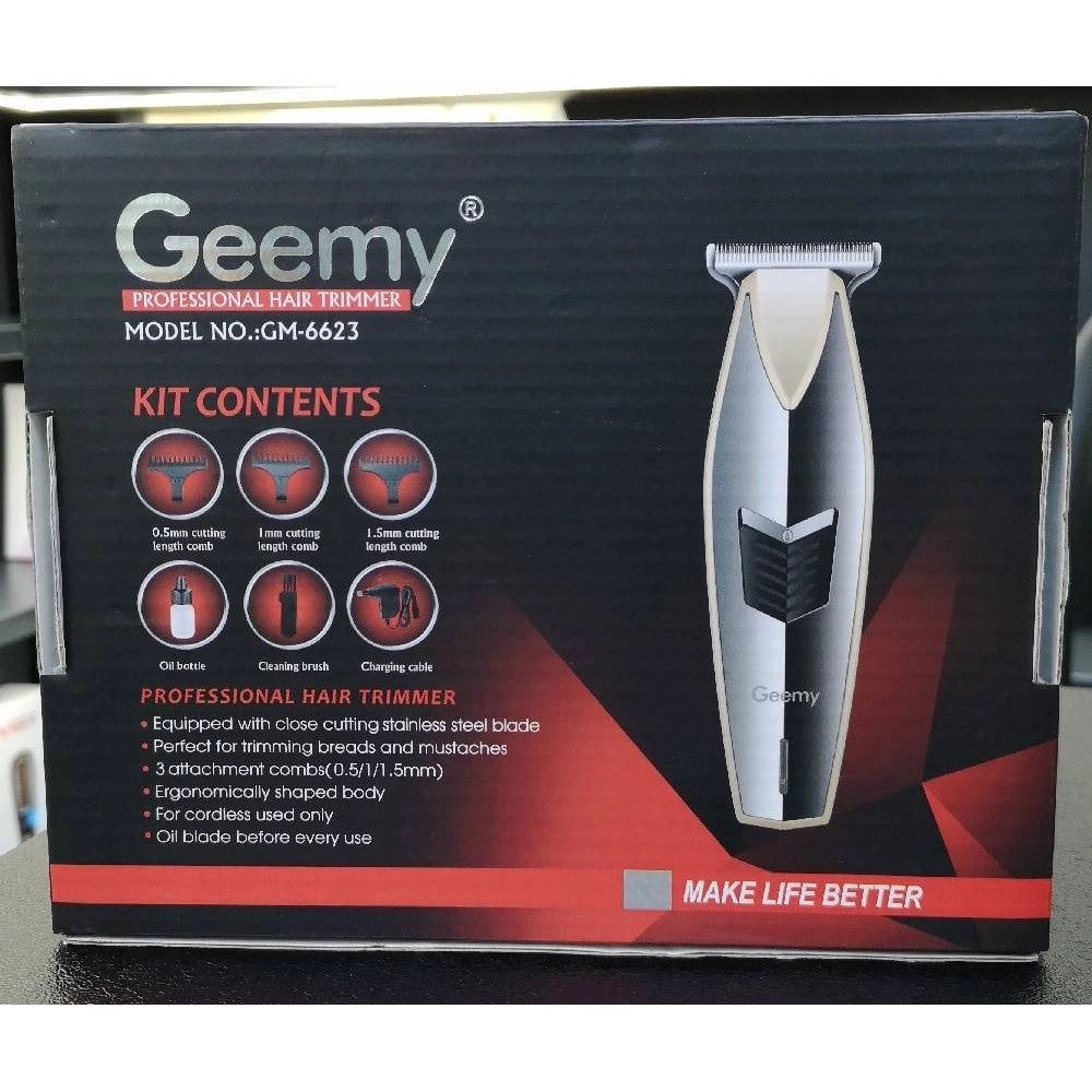 Trade Shop - Tagliacapelli Barba Elettrico Ricaricabile Professionale Trimmer Batteria Gm6623 -