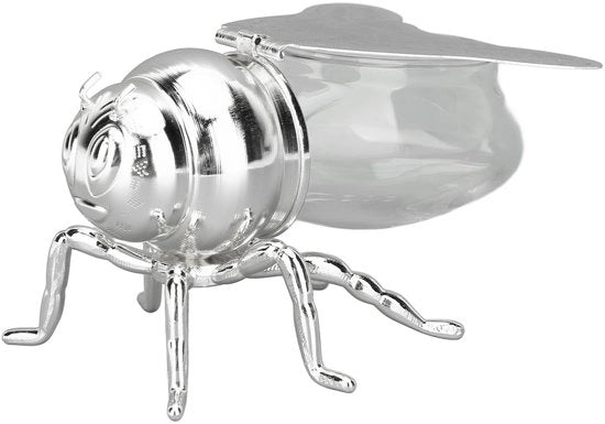 Piatto da affettare con design a forma di api - Penna da affettare - Dispensatore di olio - Piatto da affettare con coperchio - Piatto da affettare con pennello - Costruzione in vetro - Piatto per spezie
