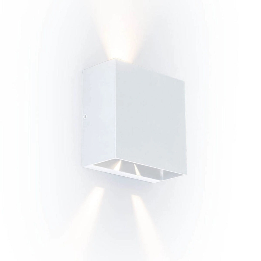 Applique esterna LED Lutec Gemini Beams bianca IP54