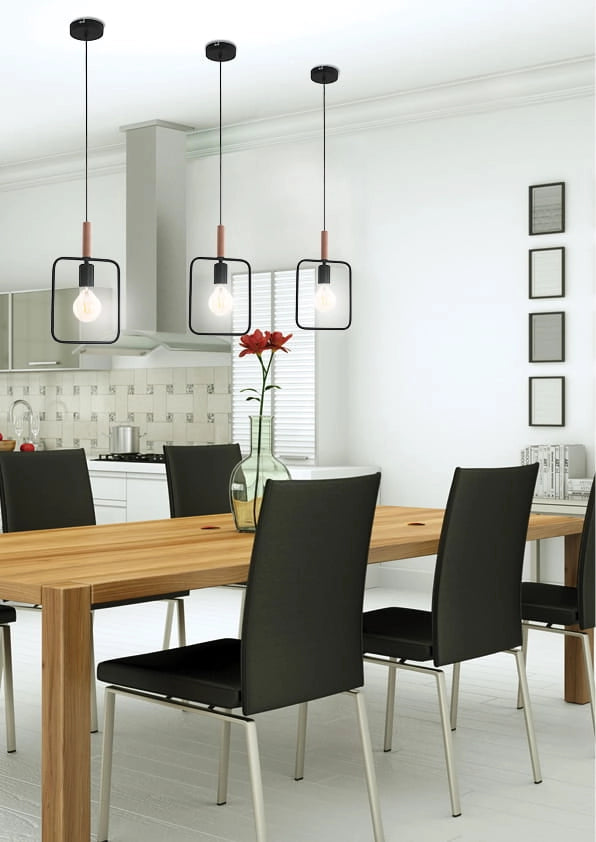 Lampada a sospensione Frame nera E27 60W Candellux