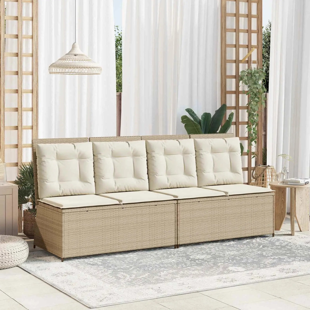Panchina da Giardino | Panca da Giardino Beige polyrattan