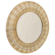 Specchio in metallo dorato 83x4,5x83h