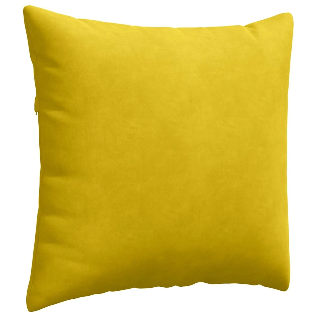 Cuscini da Divano 2 pz | Cuscini per sedie Giallo 45 x 45 cm Tessuto in Cords