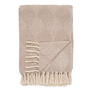 Plaid Bursa, Beige, Cotone, 130x180x0,5 cm