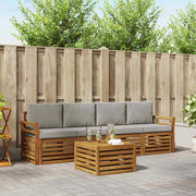 Set divani con cuscino 5 pcs Grigio Naturale e Chiaro 3374331