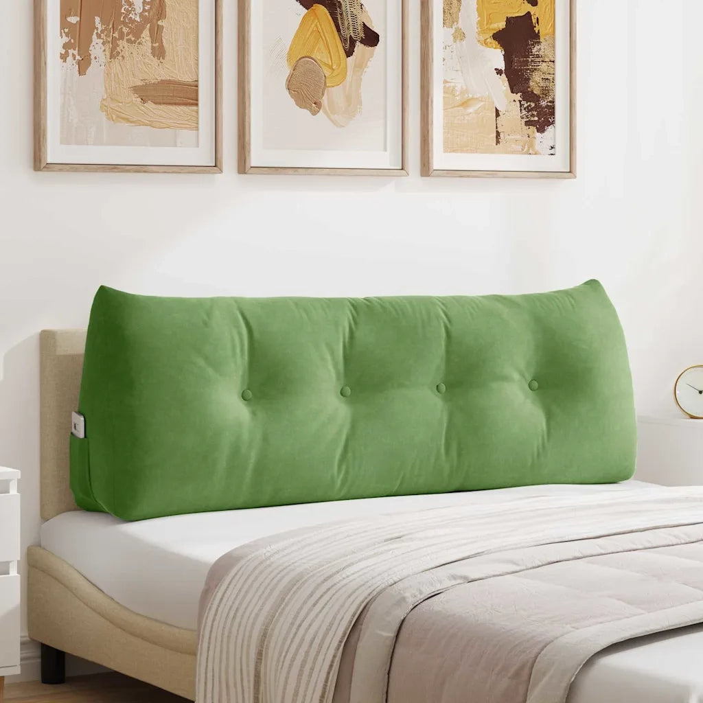 Cuscino per Schiena Verde chiaro 140 x 24 x 50 cm Velluto 42014519