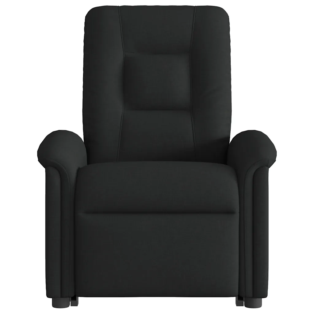 Poltrona Alzapersona Reclinabile Nera in Tessuto 3303256