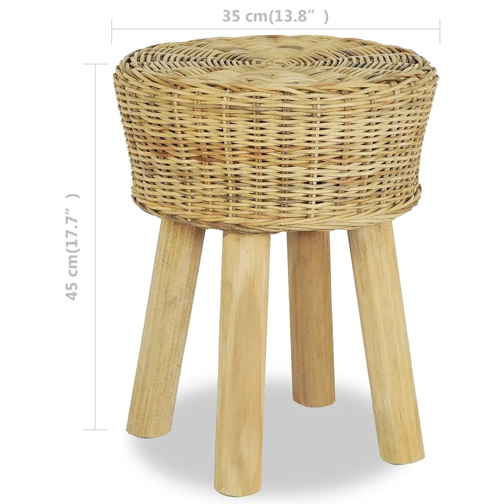 Sgabello da Bar in Rattan Naturale 244578