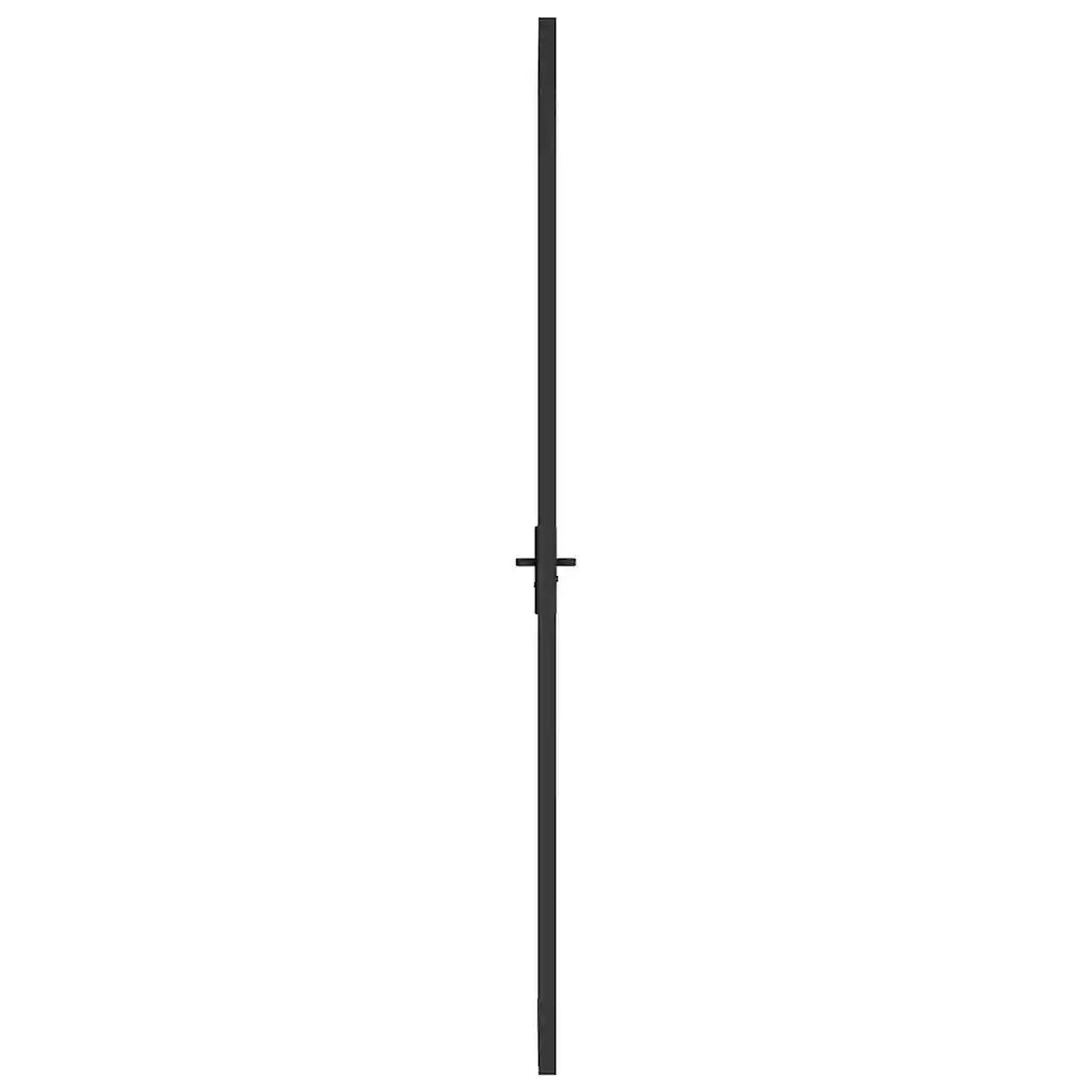 Porta Interna 76x201,5 cm Nero Opaco Vetro e Alluminio cod mxl 64560