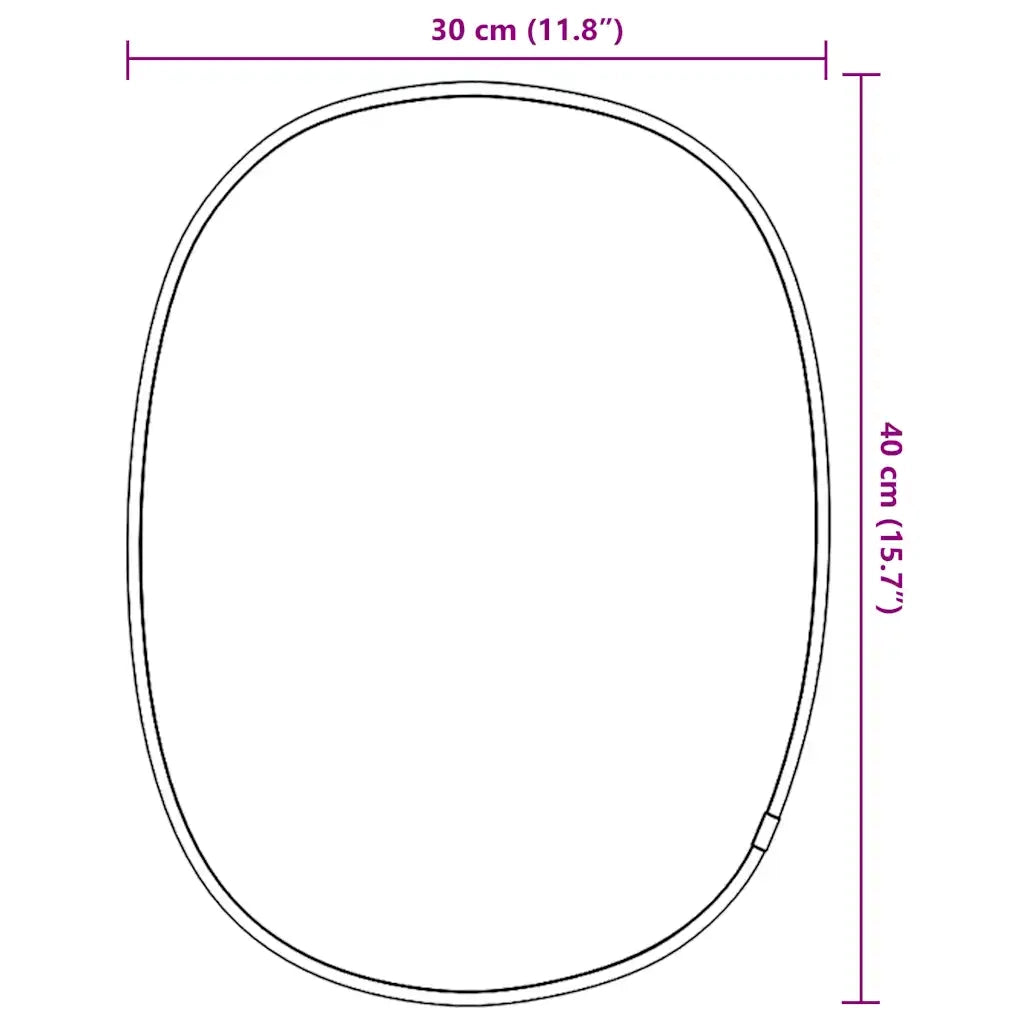 Specchio da Parete Dorato 40x30 cm 348216