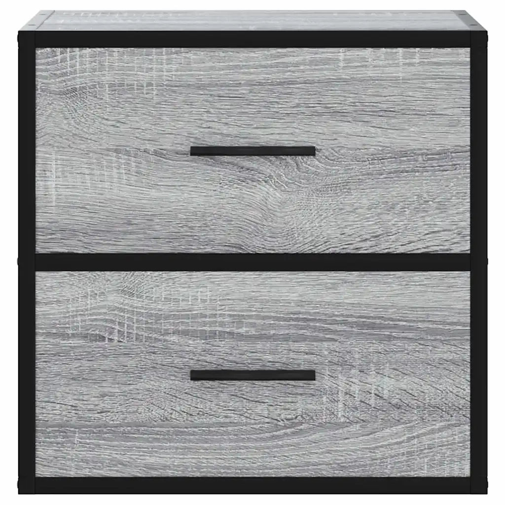 Comodini a Muro 2 pz Grigio Sonoma 40x31x39,5 cm 848731