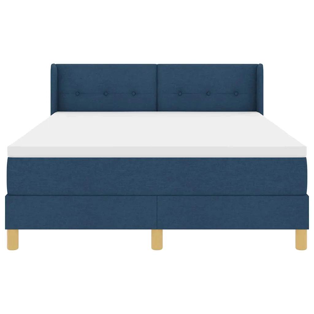 Letto a molle con materasso Blu 190 x 140 cm Tessuto 3341292