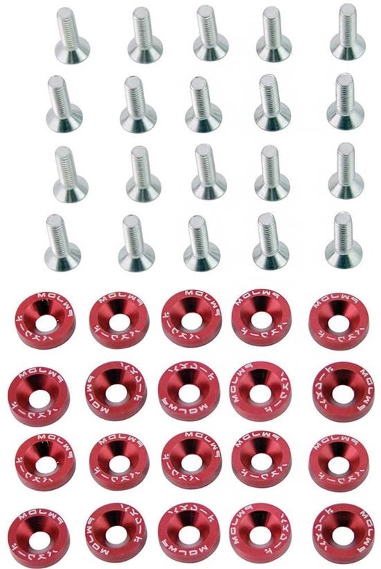 Set di 20 Wasmachine M6x20mm per Motor Bay - Rosso