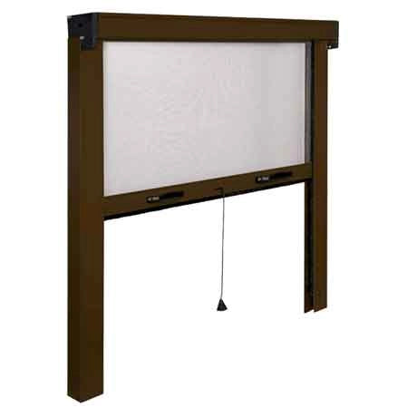 ZANZARIERA AVVOLGIBILE VERTICALE 140x160 cm - Bronzo