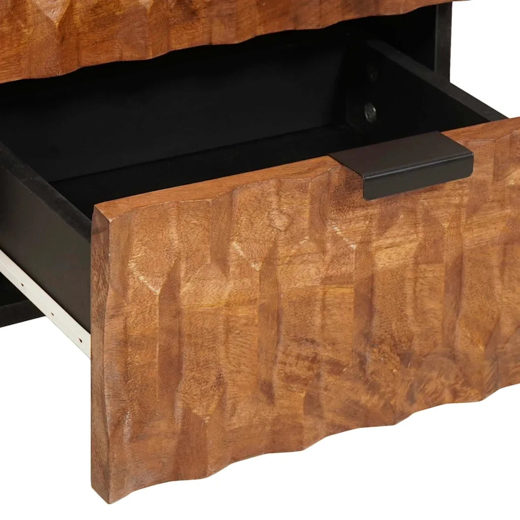 Set di 2 Comodini | Armadio da Notte | Mobiletto da notte con cassetto Marrone 40 x 33 x 46 cm