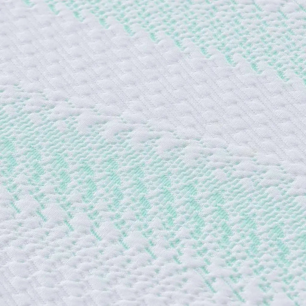 Topper per materasso Bianco e Verde 90 x 200 cm 4106146