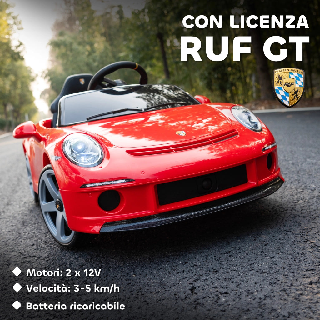 Casetta Auto Bambini 3-5 Anni ¨C zephmum ¨C Rosso, Telecomando, Sicurezza, Musica