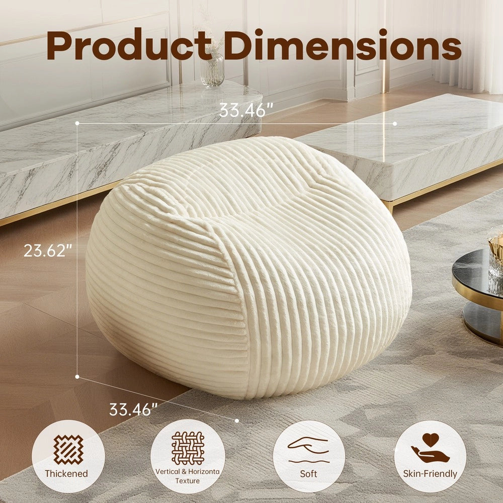 Poltrona Sacco Beige ¨C MINIMAL ¨C Velluto Memory Foam, Soggiorno e Camera