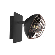 Applique Milagro Logan E14 40W nero oro metallo IP20