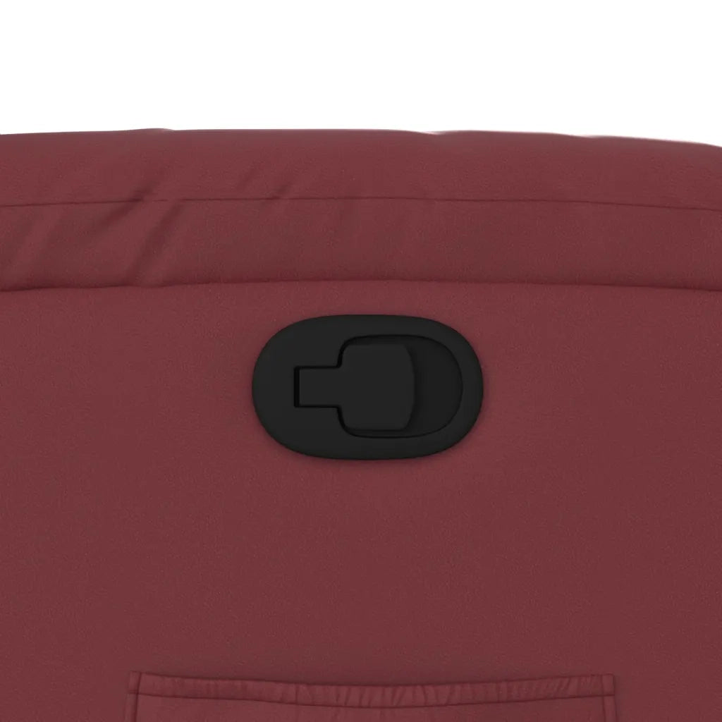 Poltrona Reclinabile Rosso Vino in Similpelle 373526